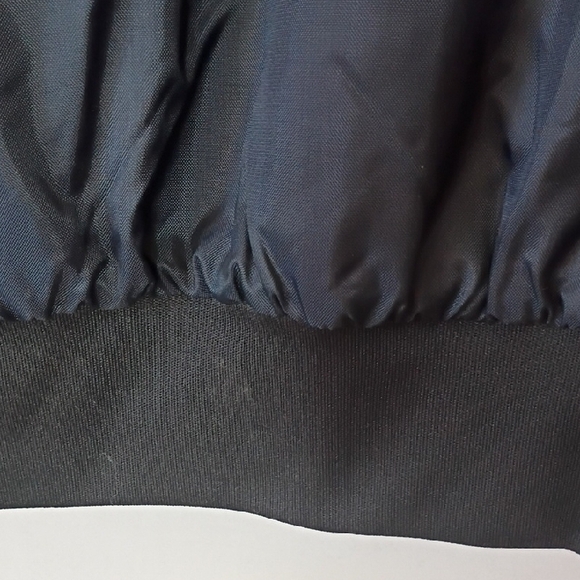 FedEx Coat Vintage Black Bomber Jacket Uniform Nylon Size L Workwear Streetwear - Picture 11 of 12